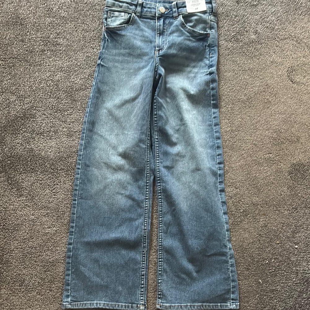 H&M Blue Flare Wide Leg Jeans